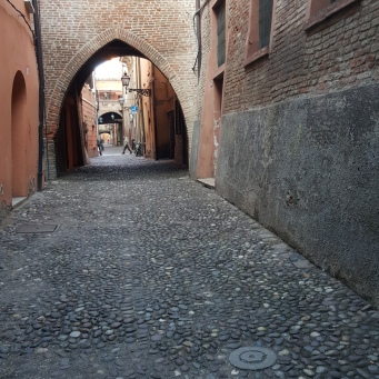 A street in the medieval section of town