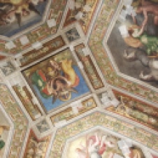 Just some cool frescoes on the ceiling of the Lion Tower of the Castello